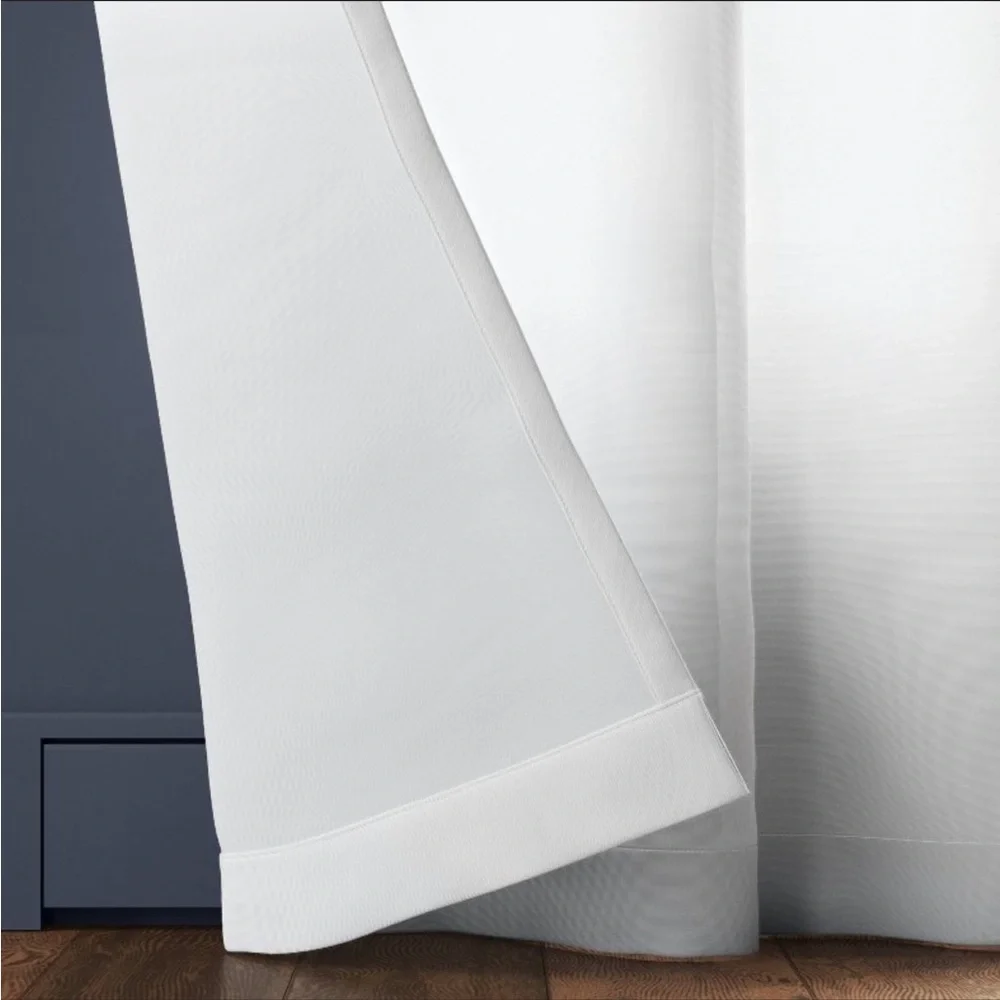 2pk Light Filtering Farrah Curtain Panel UV Protection-Adjustable Rods and Clips